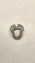 Mini leaves silver ring